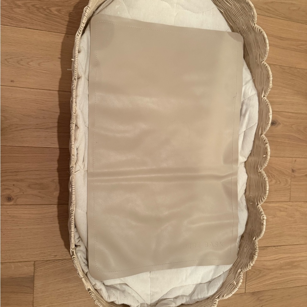 Bebe Bask handmade changing basket with cushion & pad